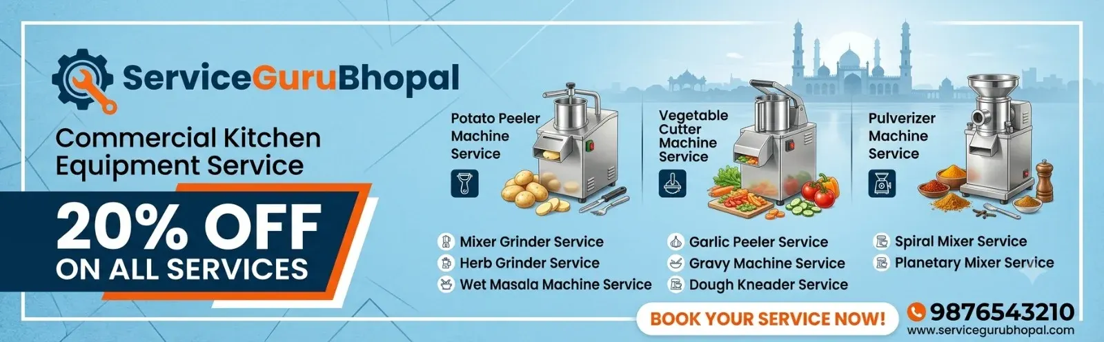 Commercial burner range repair and service in Bhopal